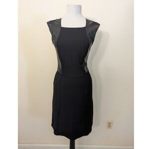 A/X Armani Exchange Black Sleeveless Dress with Leather Details Size XS